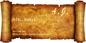 Alb Judit névjegykártya